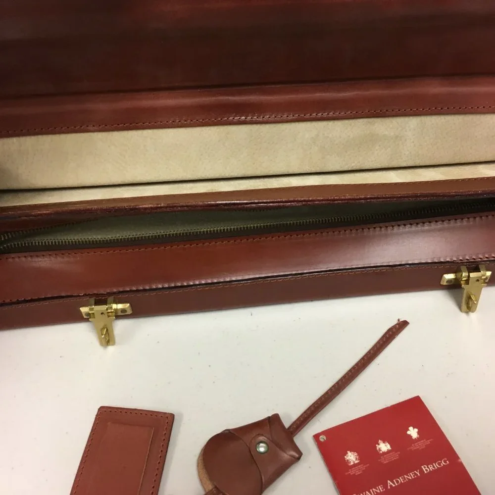Vintage Swaine Adeney Brigg leather Briefcase Document Case custom made England